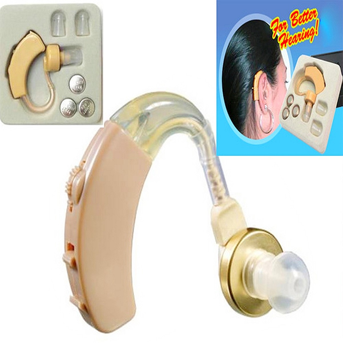 CYBER SONIC Sound Amplifier Hearing Assistance Aid BEHIND the EAR bte Hear Sound
