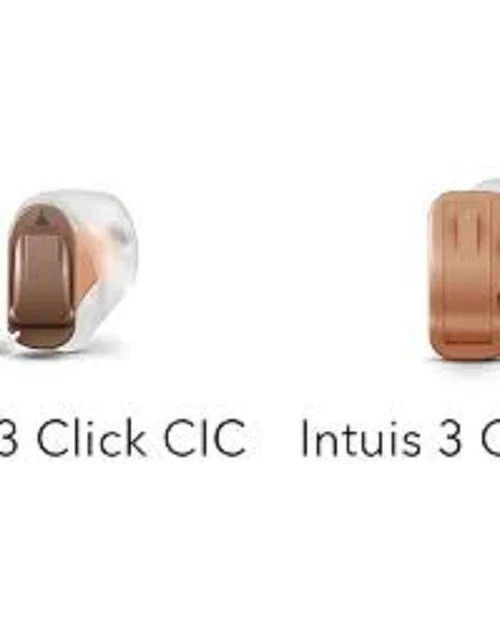 2x Signia Intuis 3 Click ITC/CIC Instant Fit Digital Hearing Aid -Mild To Severe
