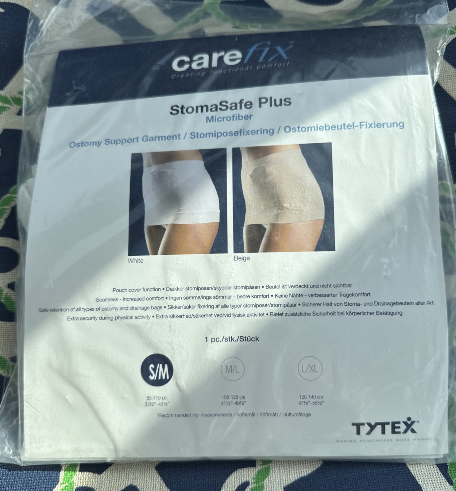 TYTEX StomaSafe PLUS Carefix Pk of 2 White S 33.5”-43.5” 321650 Ostomy Support