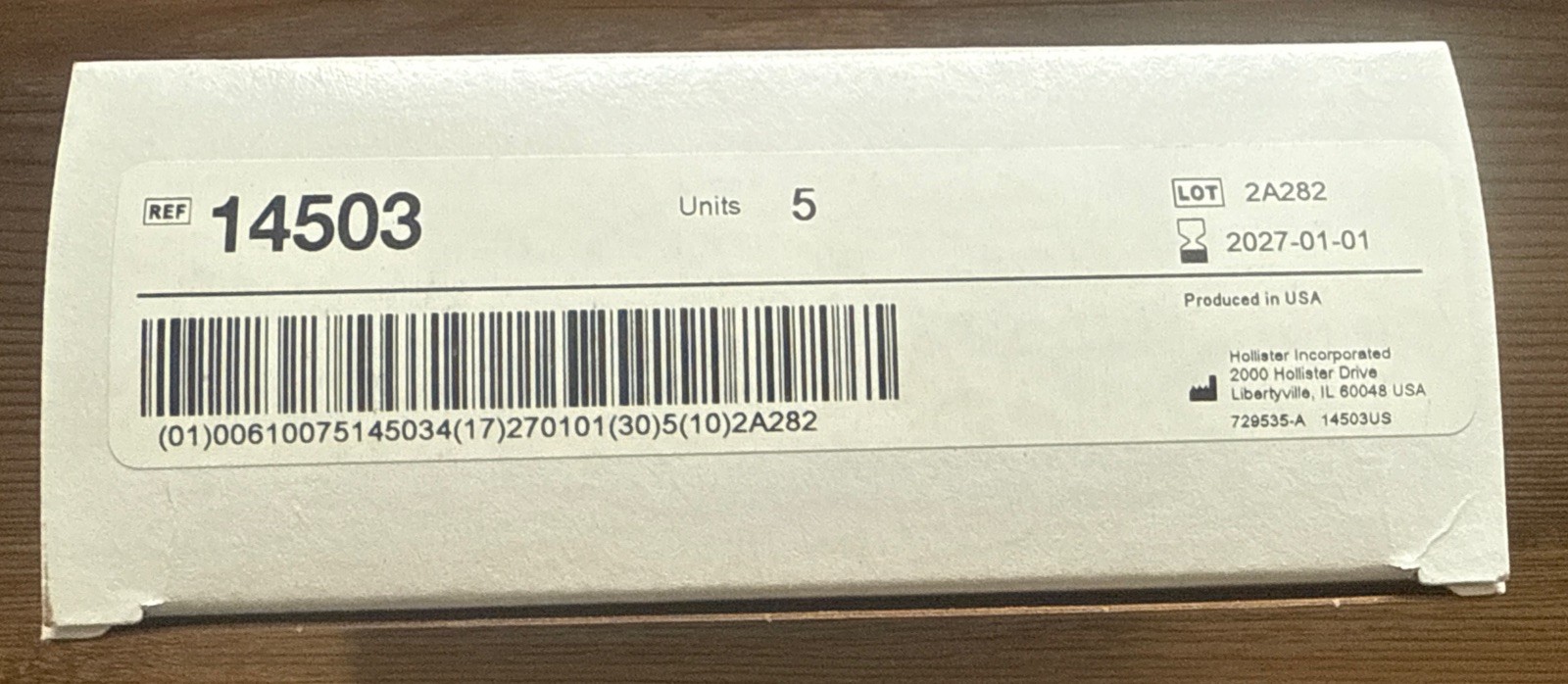 5 Barriers (1 Box) Hollister 14503 Skin Barrier 1-3/4″ Flange- Expires 2027