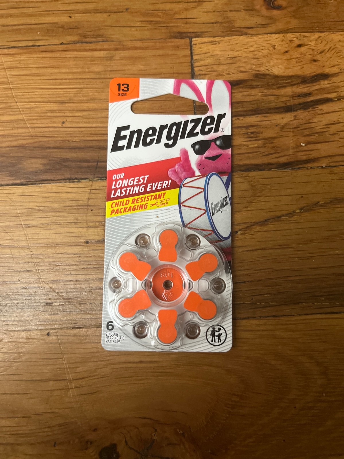 6 Energizer Hearing Aid Batteries Zinc Size 13 Orange – NIB