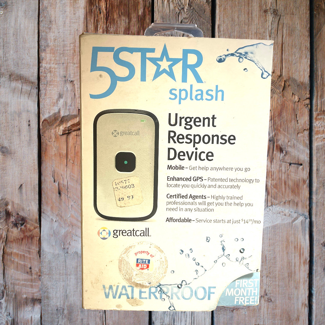Greatcall 5Star Splash MOST AFFORDABLE Urgent Response Device Waterproof 16z