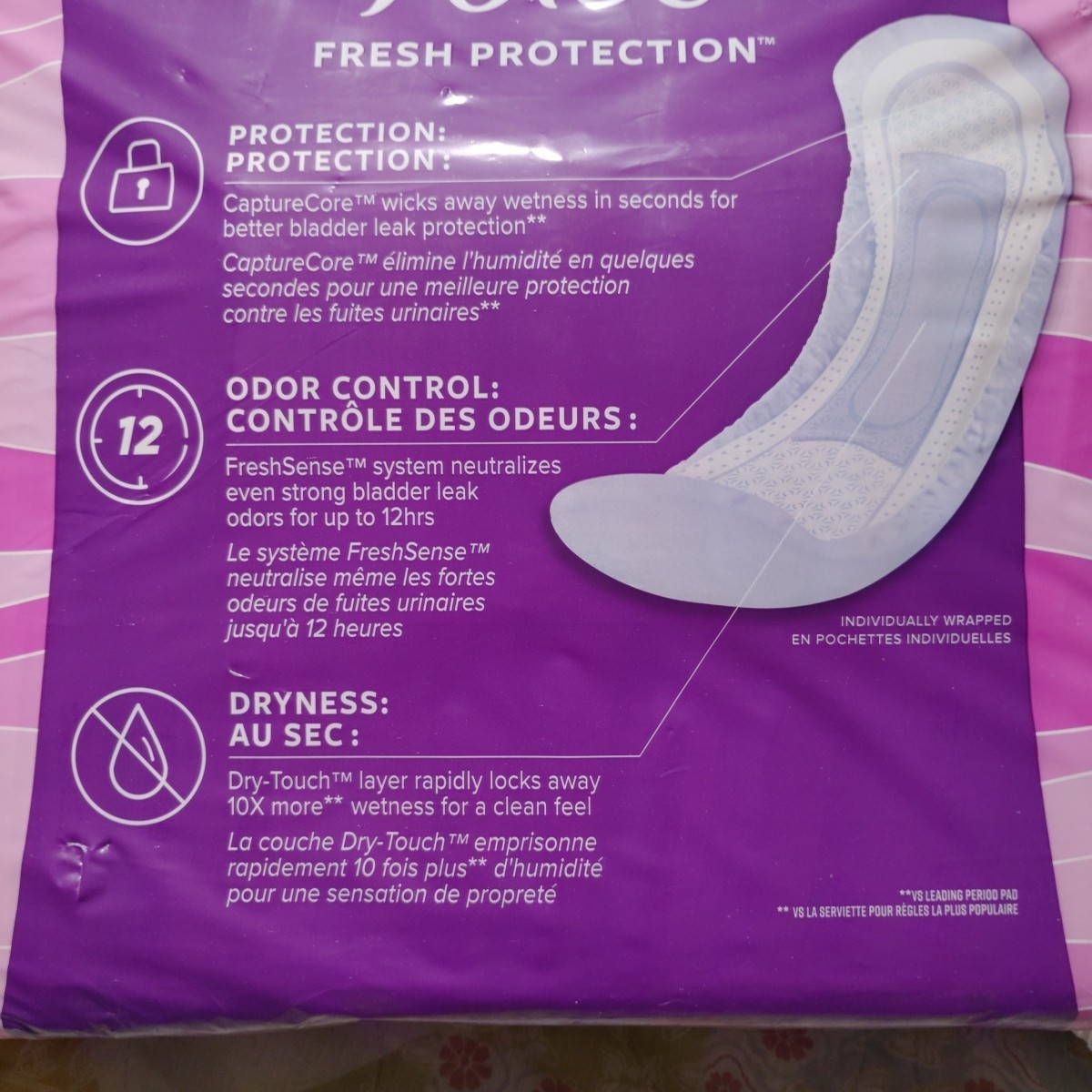 POISE Incontinence Pads Ultimate Absorbency Long Length Postpartum 45 Count
