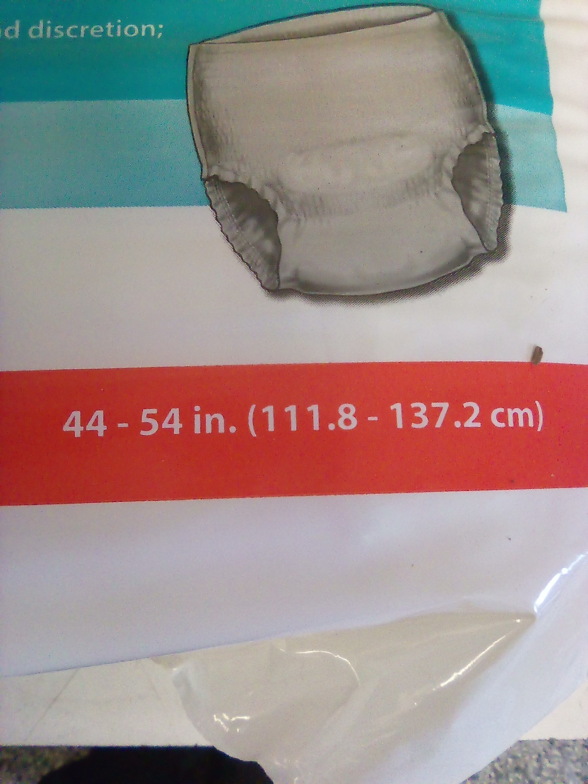 Cardinal Health Sure Plus Underwear 44-54 Waist Size L Ref # 1615A 3 Packs ML1
