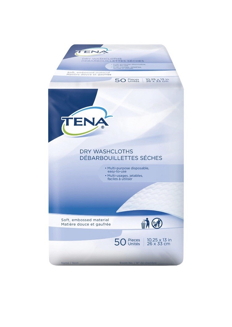 TENA Adult Wipe or Washcloth 10-1/4 X 13 Inch 74499 20 Pack 1000 Wipes