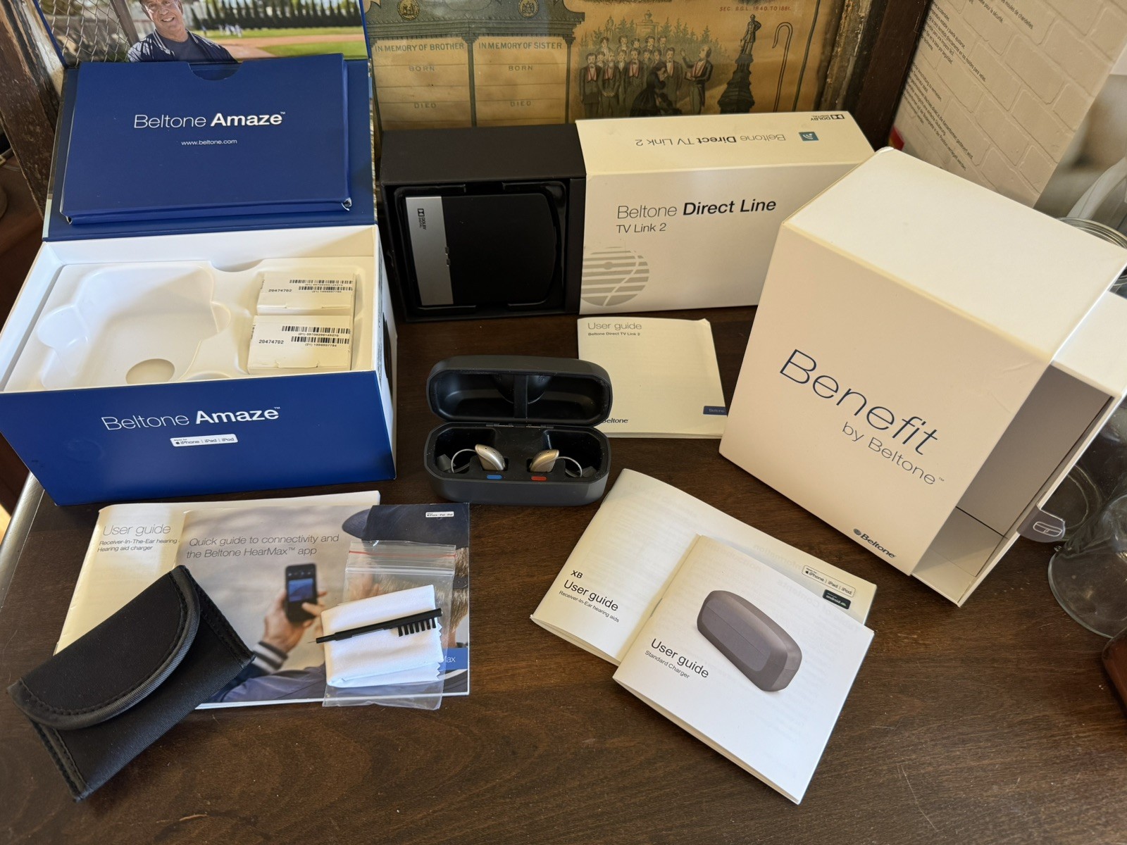 Beltone Amaze AMZ1763 Hearing Aids Complete, W/ Recharging Case, Direct Line $5K