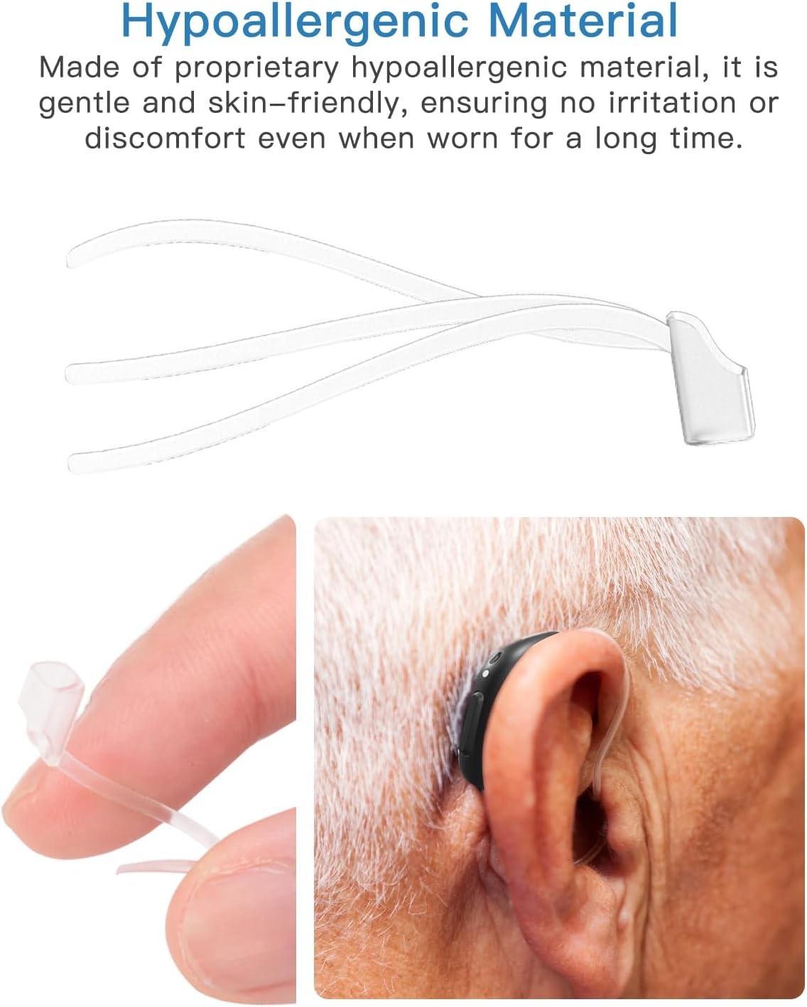 4-Pack Sports Lock for Oticon 85Db – Low Touch and Secure Fit for Hearing Aids –