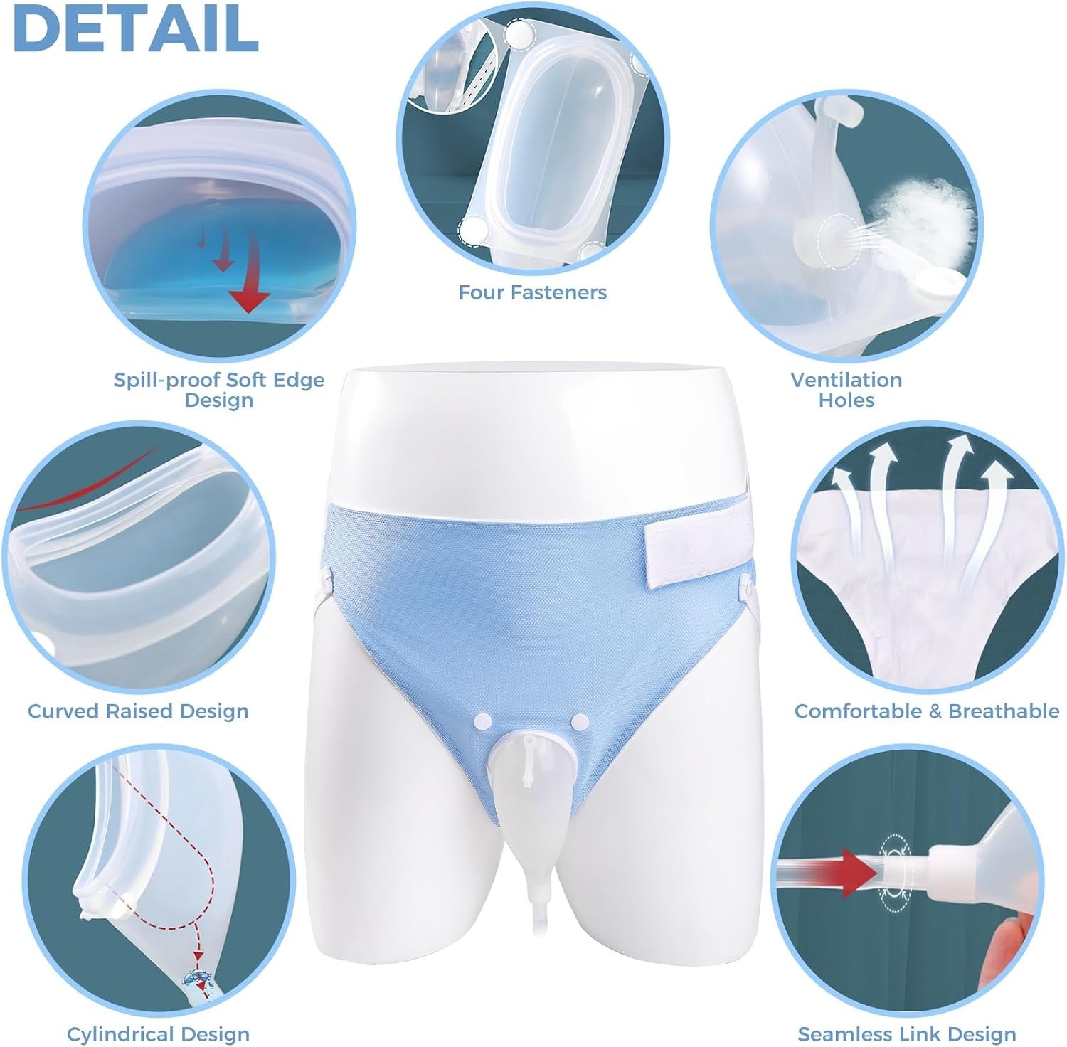 Wearable Urinal for Men,Protable Male Urine Collection Bag