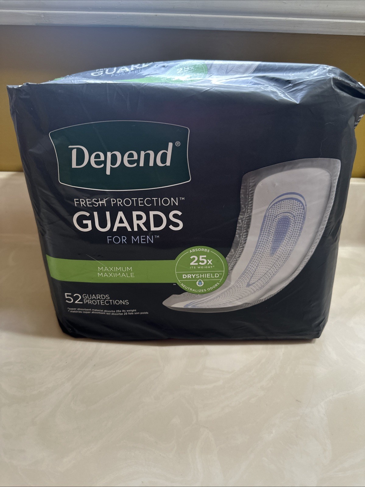 Depend Incontinence Guards for Men Bladder Control Pads Shields Maximum 52ct