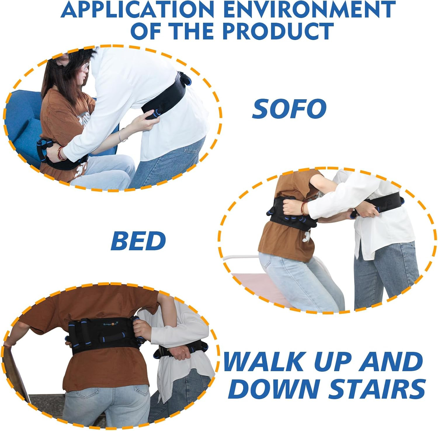 2PCS Gait Belt, Gait Belts for Seniors, Gait Belt with Handles, Gate Belts Medic