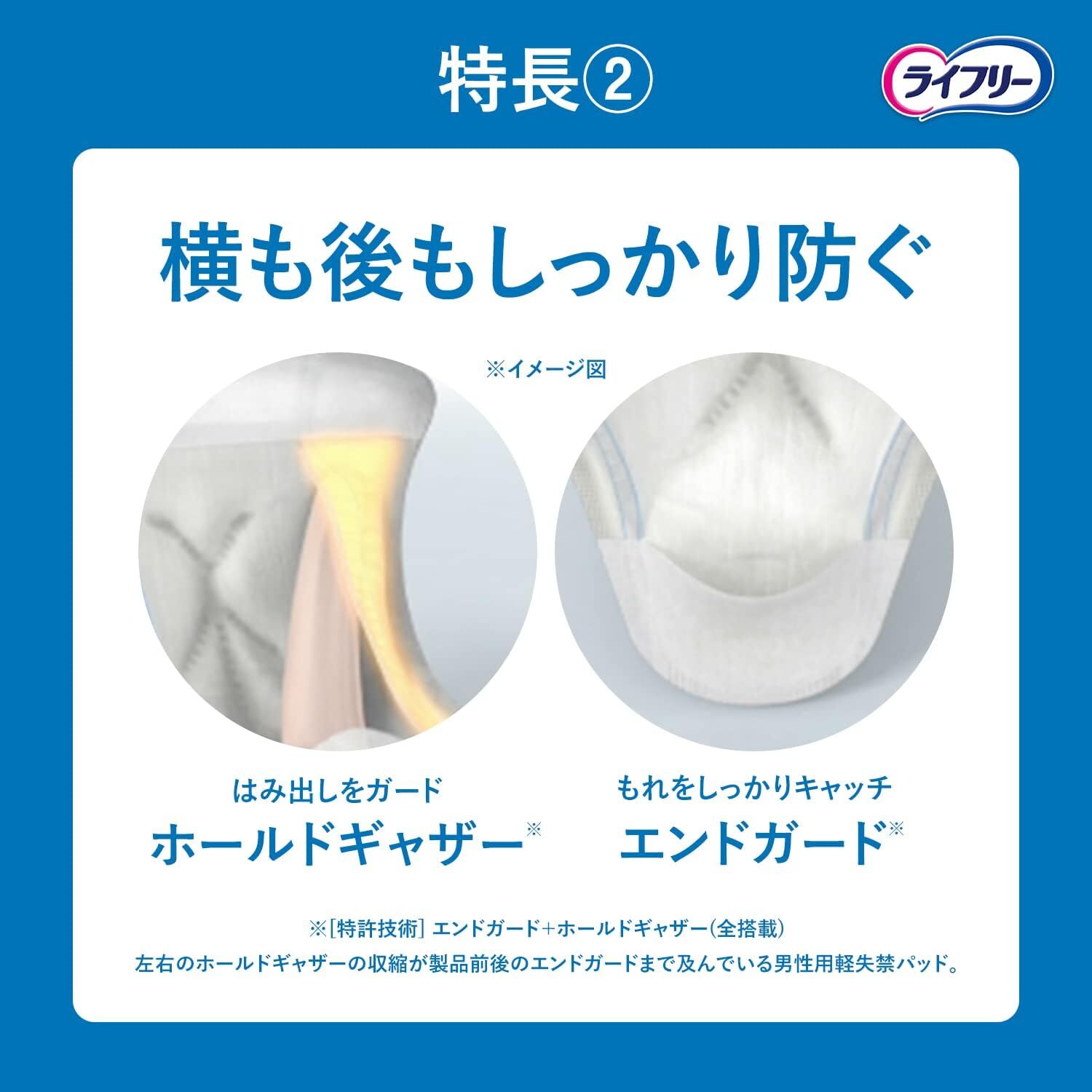Unicharm [ Lifree Urine care pads for Men series 20-250cc ] Incontinence Pads