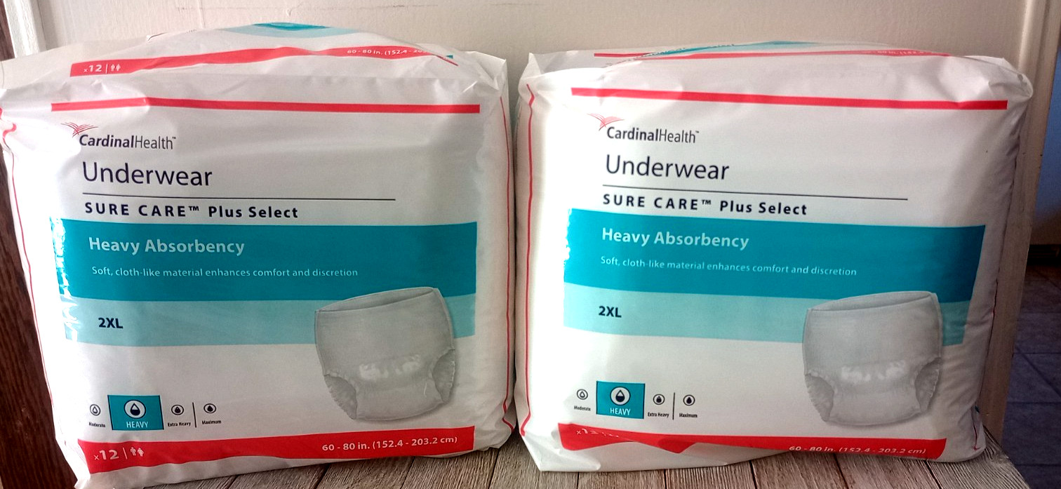 Cardinal Health Pull On 2XL Underwear Adult Heavy Absorbency 4 Pks = 48 Pieces