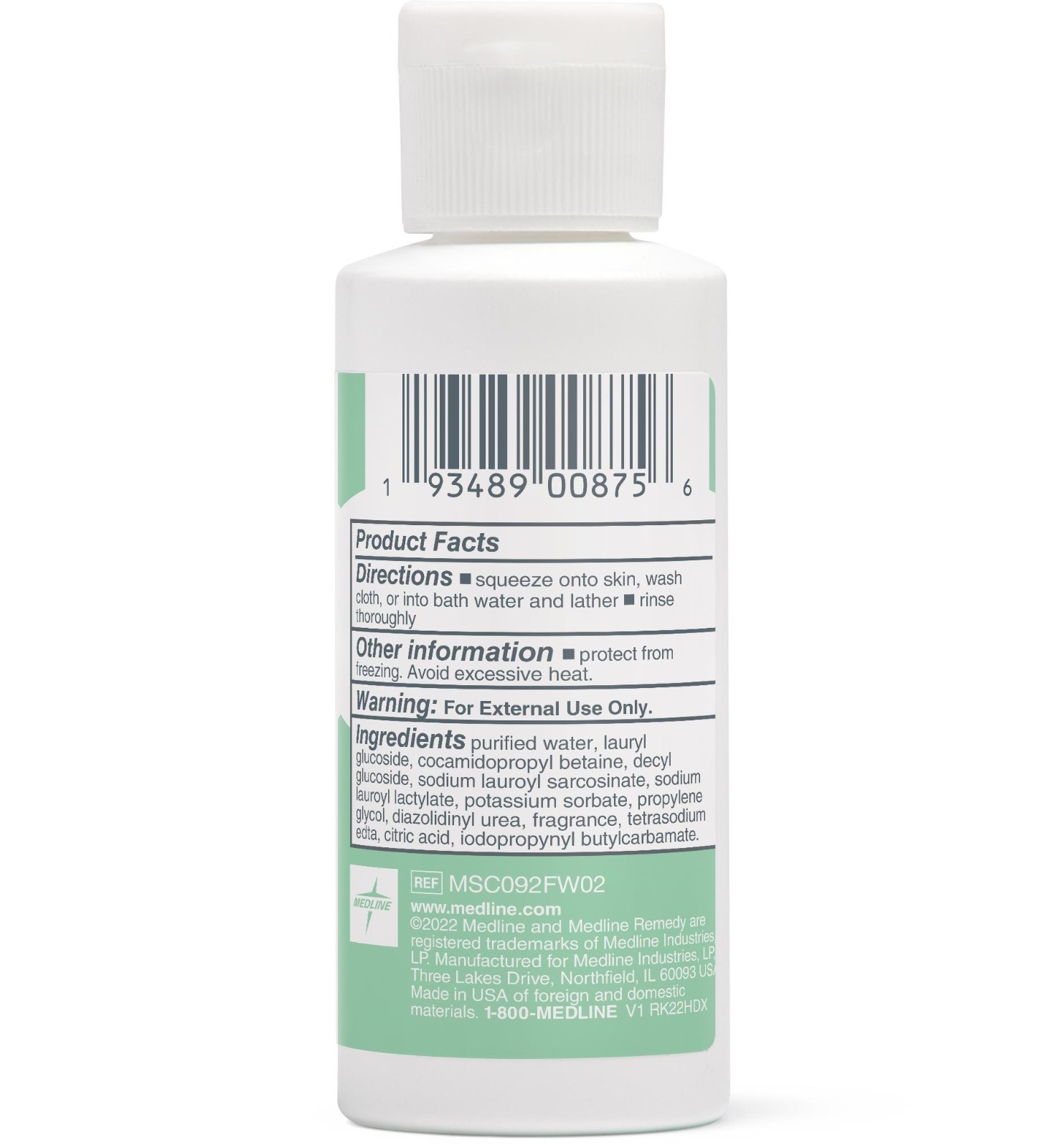 Remedy Baby Shampoo & Body Wash Tear Free Powder Scent Flip Top 2 oz. 3 Pack