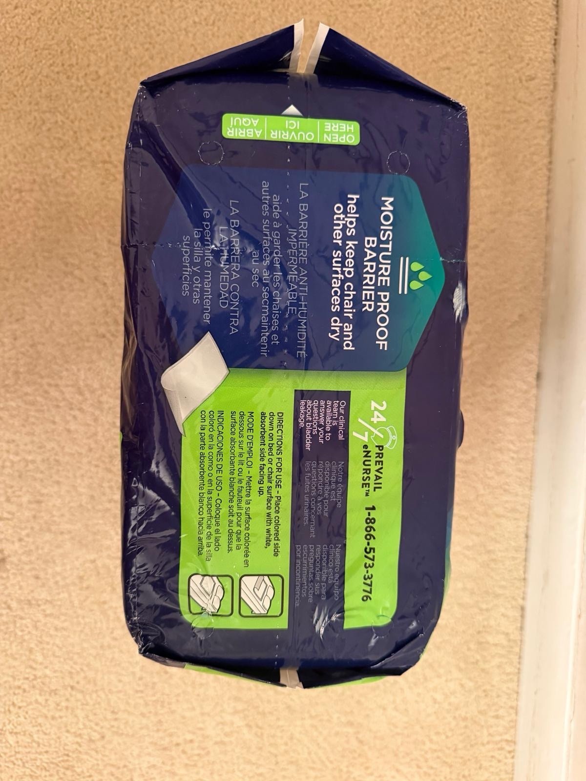 Prevail Extra Strong Large Underpads Moisture Proof Barrier 25 Count