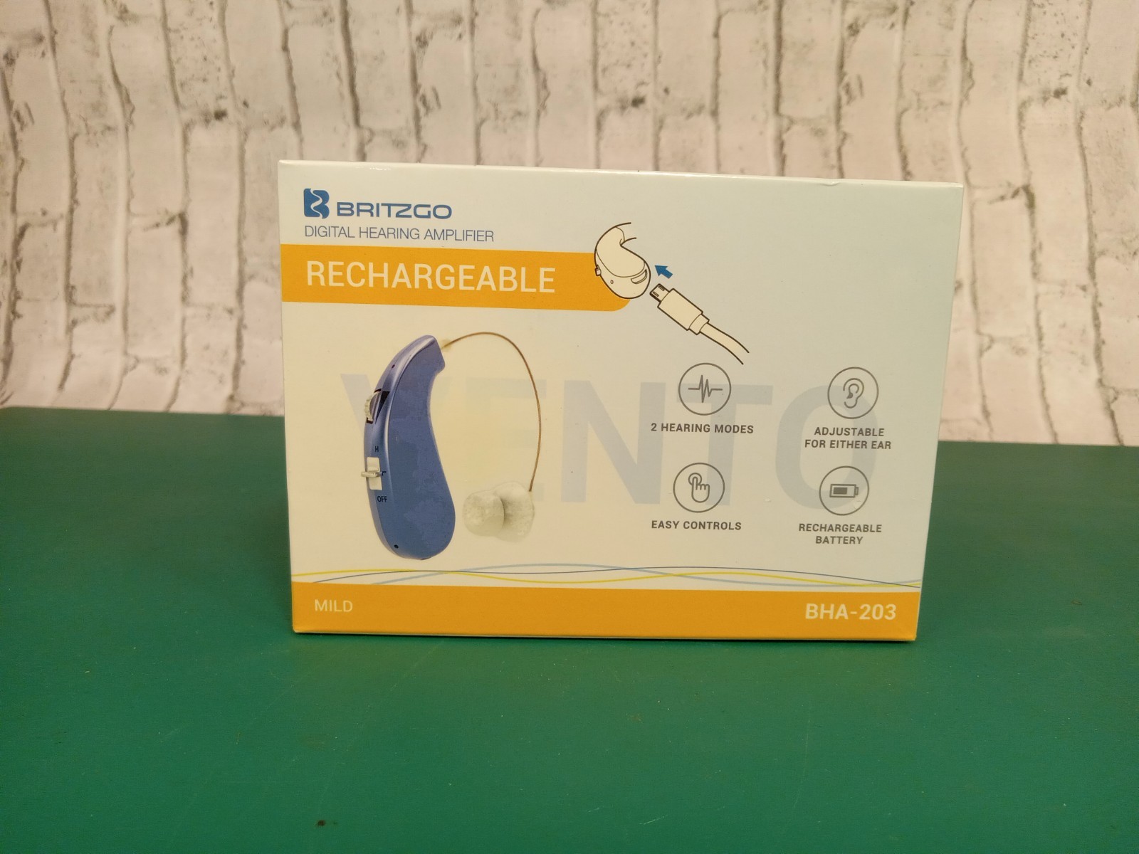 Britzgo Entry Level Rechargable Digital Hearing Amplifier Bha-203, Blue,