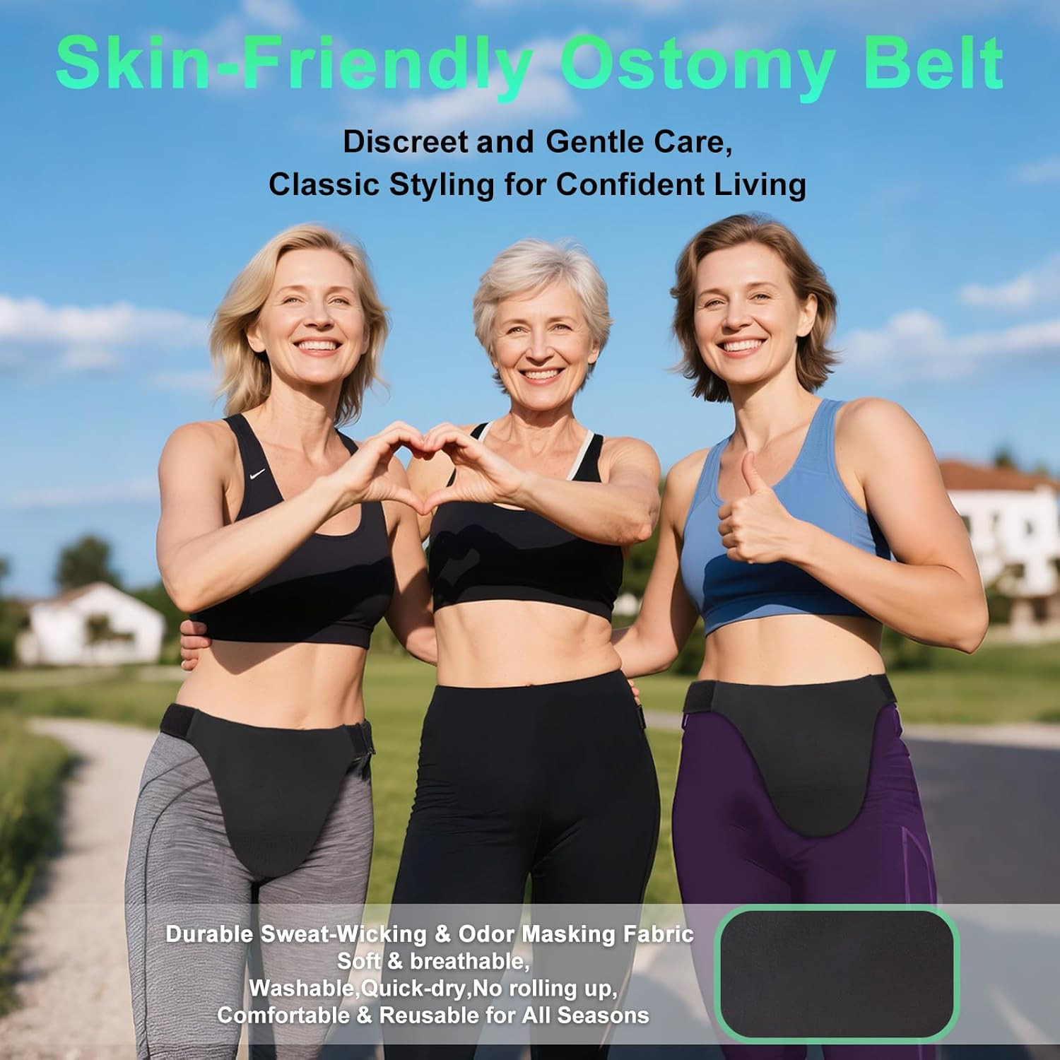 Ostomy Belts for Men and Women Adjustable Stealth Belt for Ostomy Bag Men Women