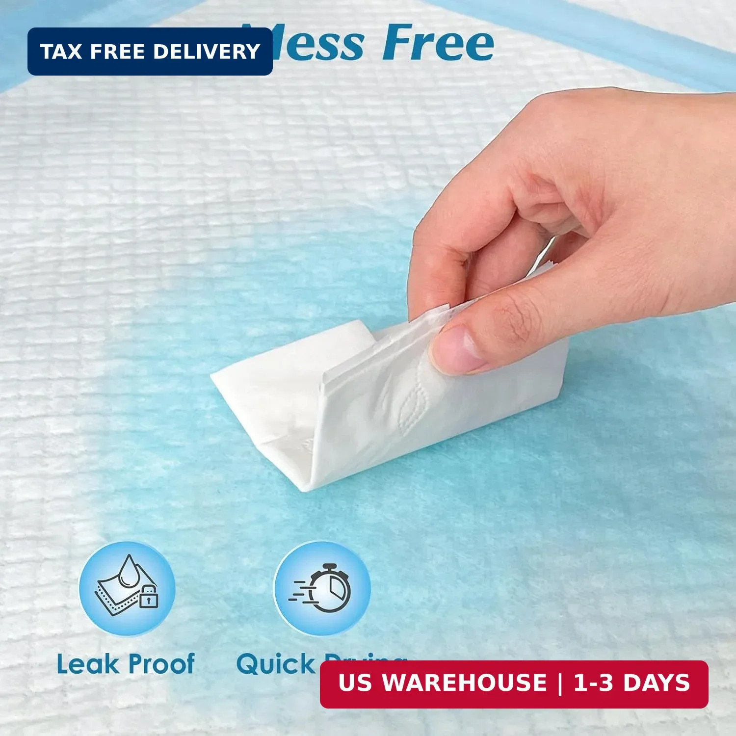 Wowflash Super Absorbency Disposable Diaper Pads for Baby, Puppy and Adults, Dis