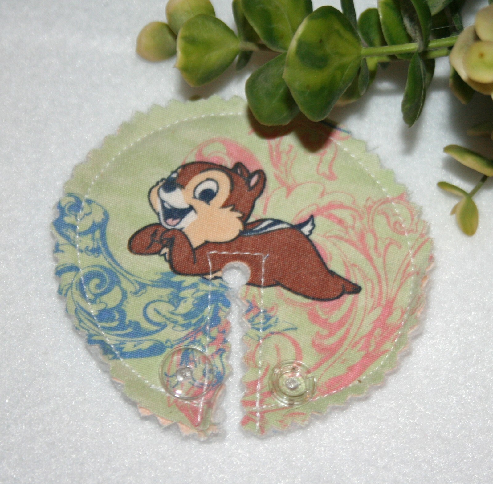 3.25 Inch Pads G-tube pads, Reclaimed Scrub Top!! Chip And Dale Set of 4