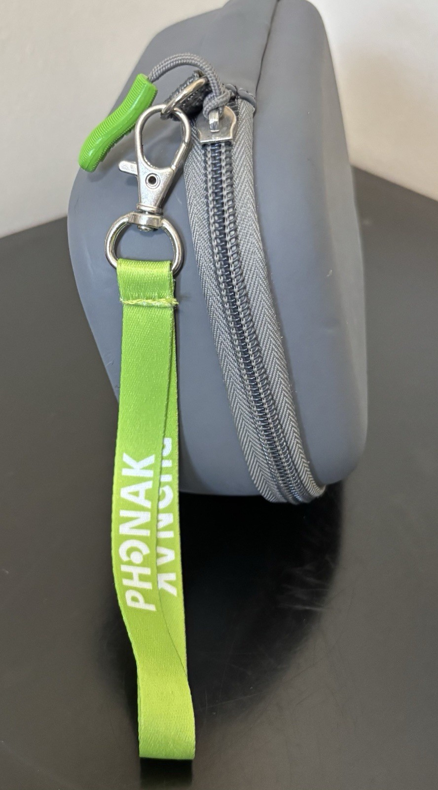 Phonak Zipper Hearing Aid Storage Travel Case Gray Soft Shell Zipper Case