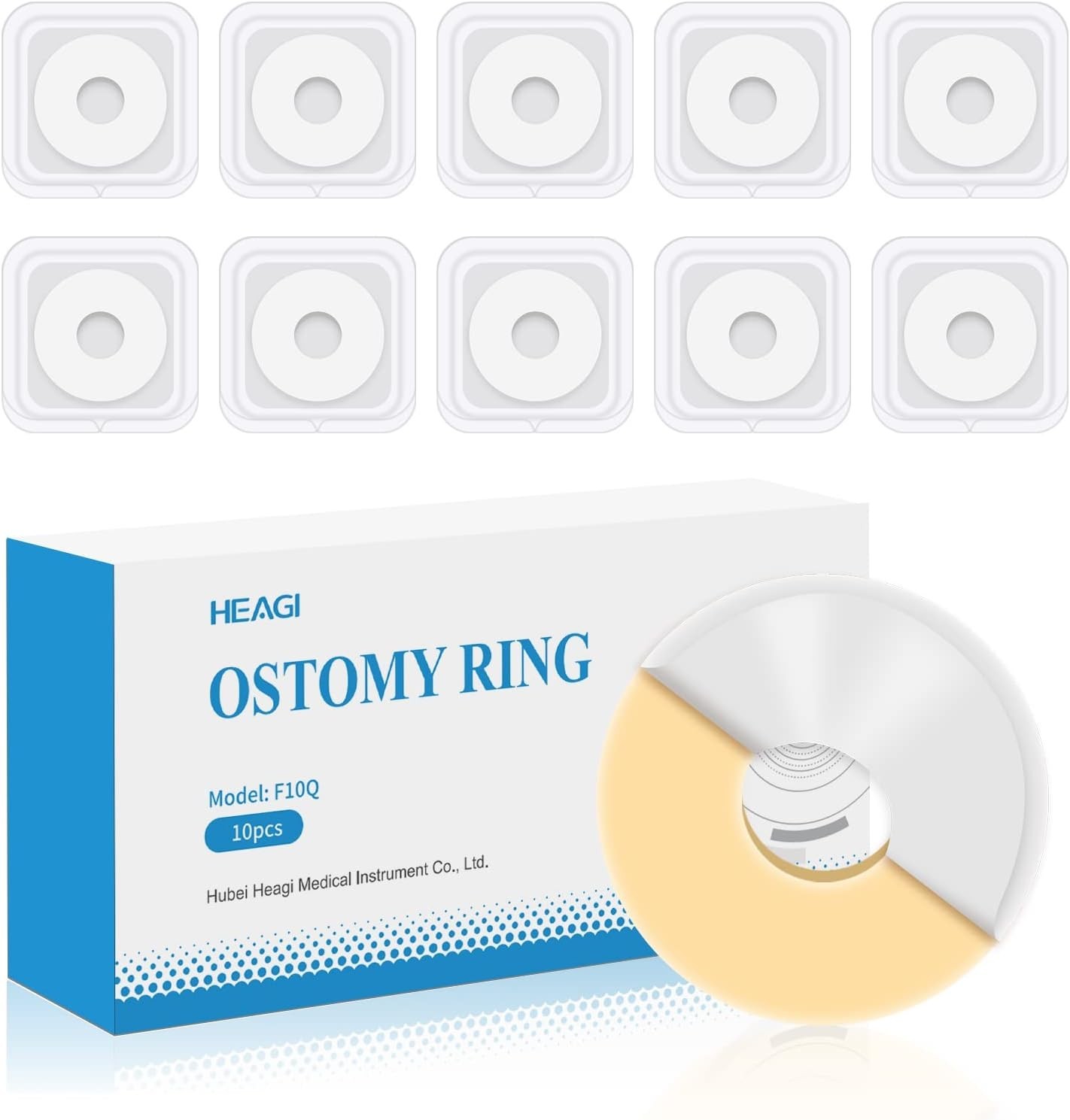 10 PCS Ostomy Barrier Rings, Ostomy Supplies, 2 Mm Thickness Moldable Ostomy Rin
