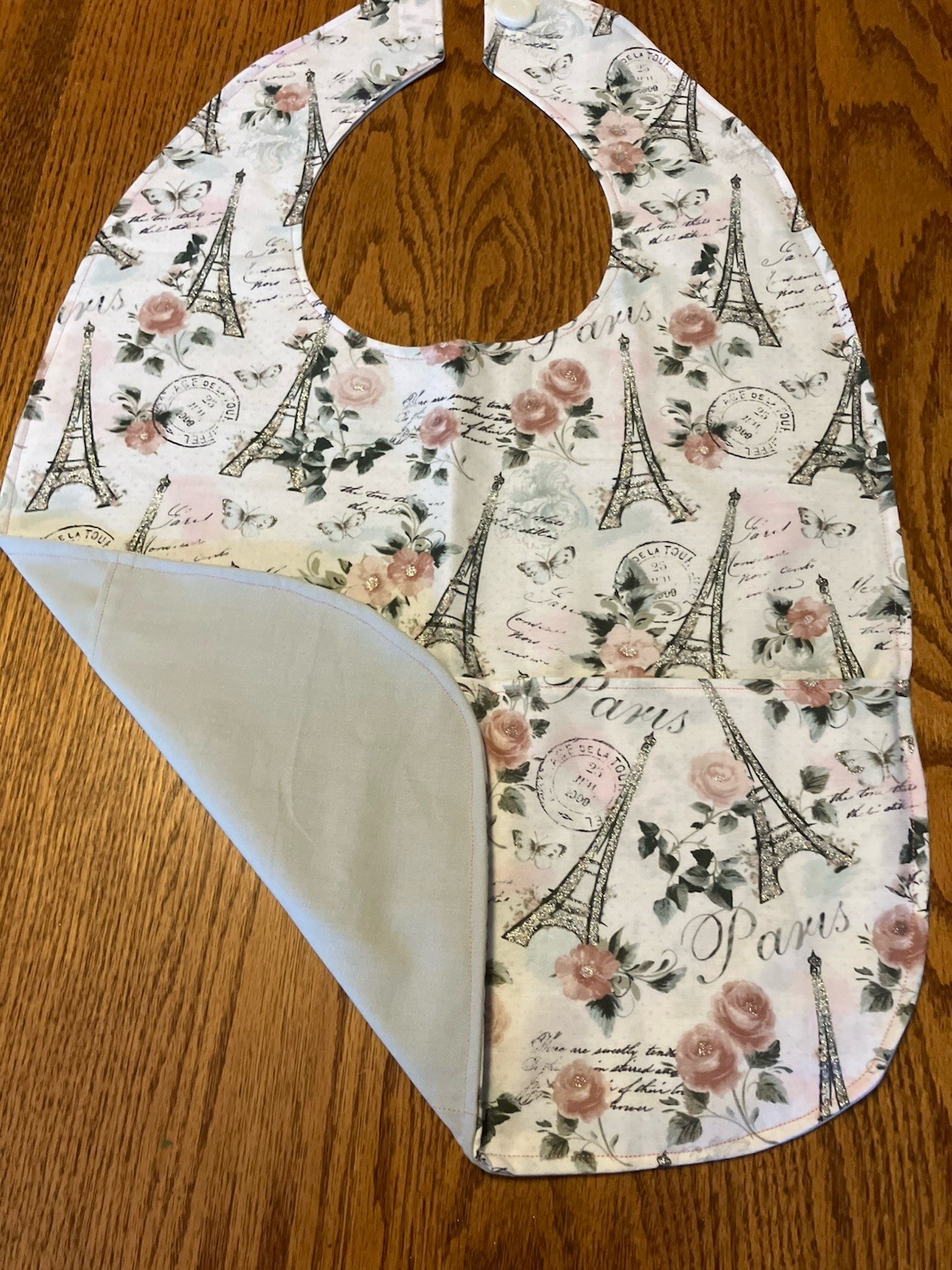 Adult Bib Clothing Protector with Pockets Handmade Elderly Handicapped Disabled