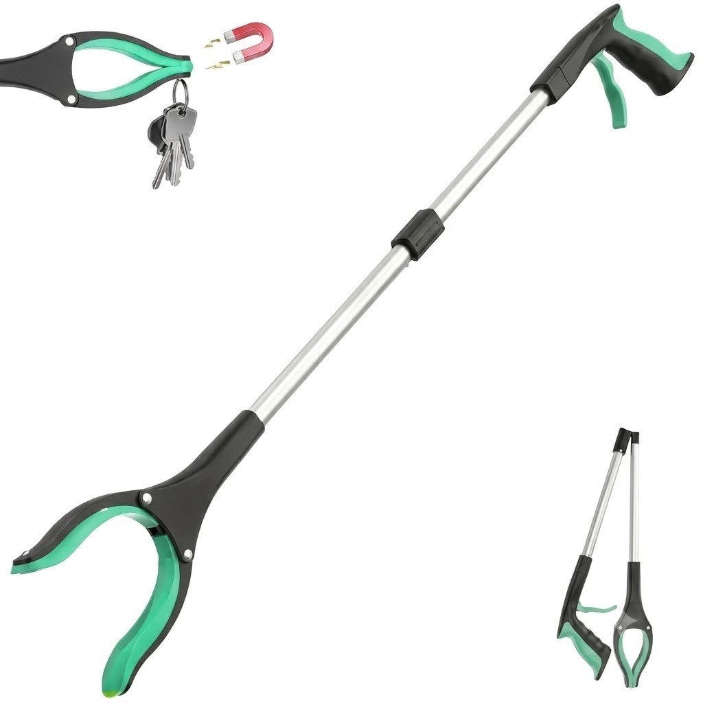 32-Inch Heavy Duty Garbage Grabber with 360° Rotating Clamp – Lightweight, Ideal