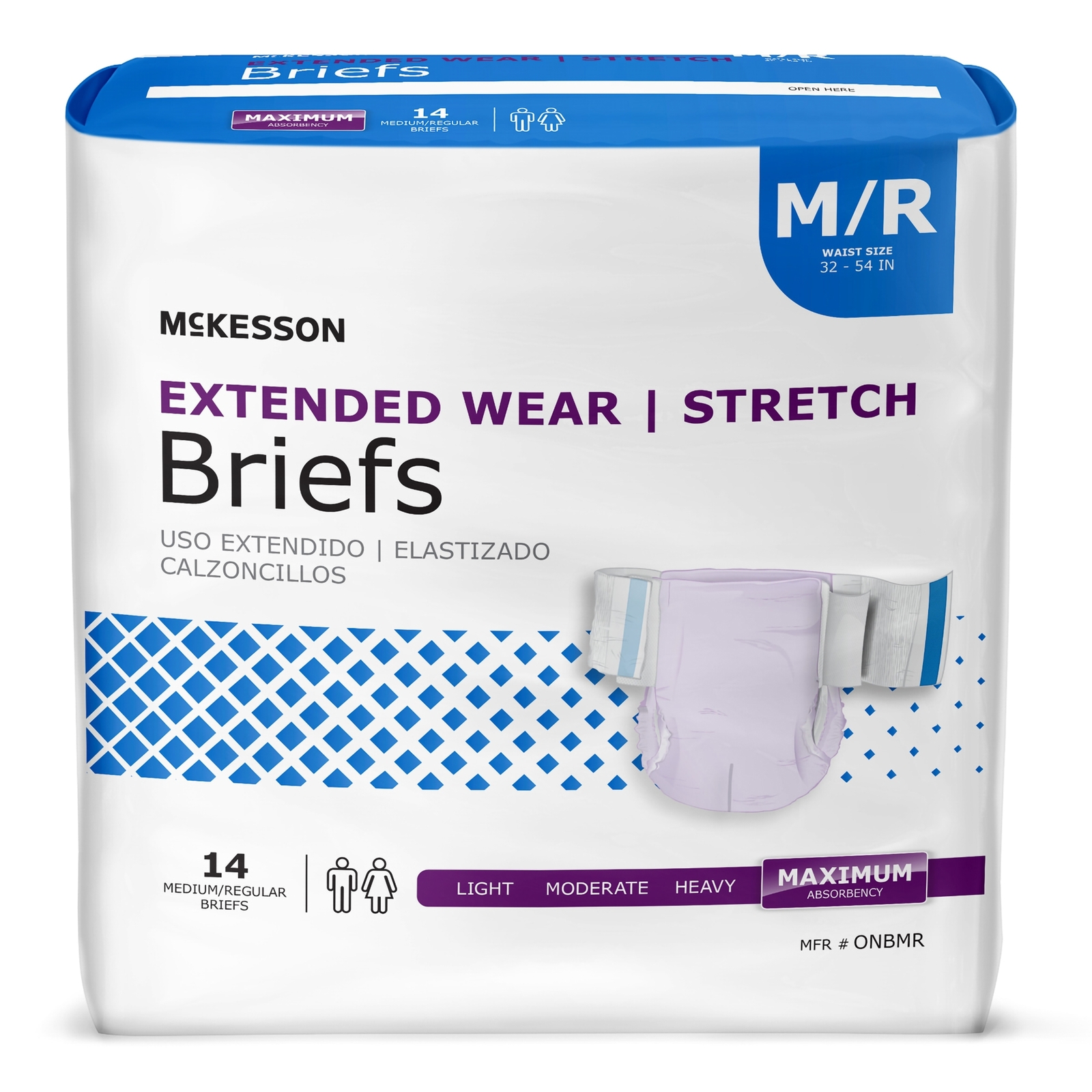 McKesson Incontinence Brief Daytime / Overnight ONBMR Maximum 56 Ct