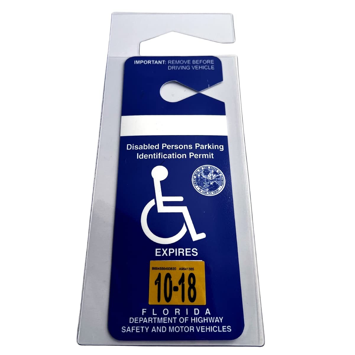 Clear Handicap Parking Placard Protective Holder Rear View Mirror Disability…