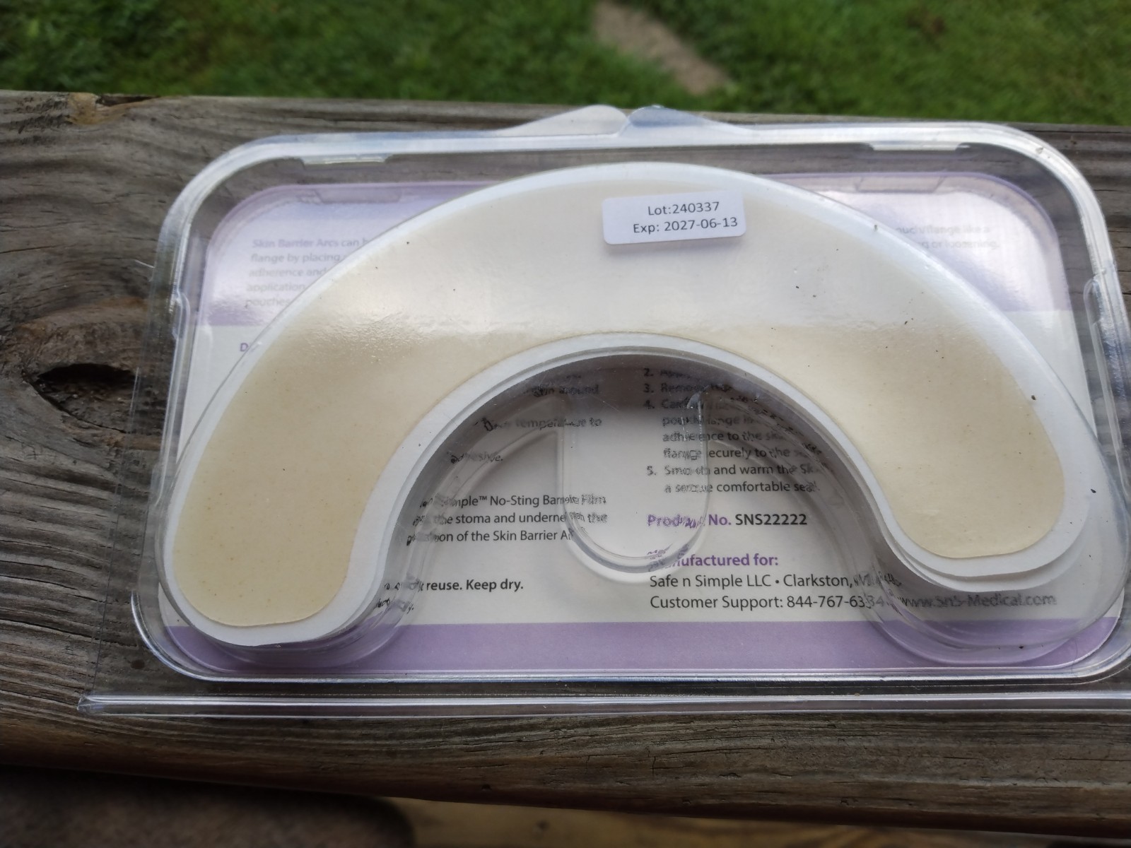 NEW SAFE N SIMPLE 20/ TRAY 1″ ARCS (6.1 SQ. IN.) 1/2 ARC SKIN BARRIER STRIPS