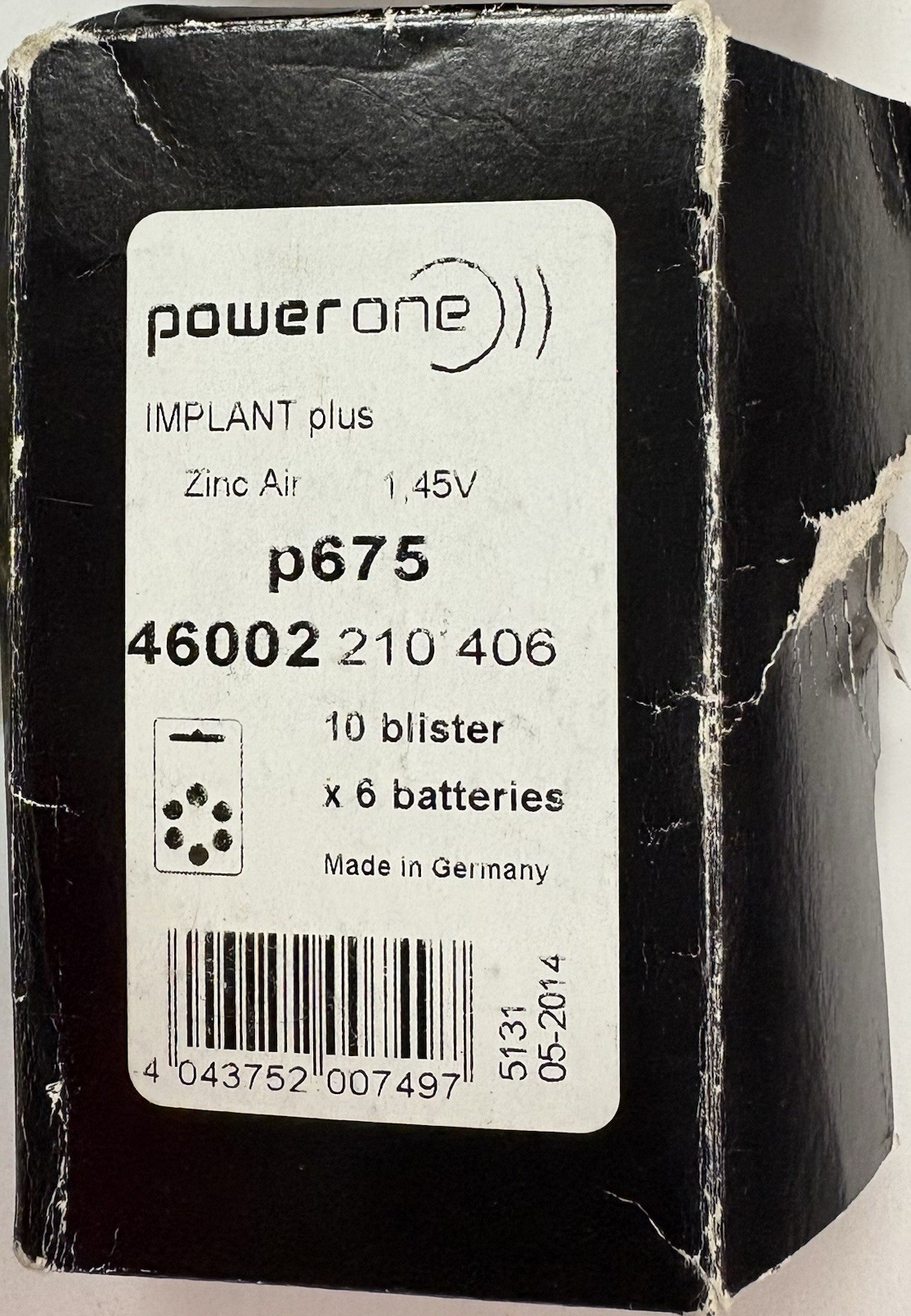 PowerOne Implant Plus Cochler Battery – P675 Exp 2013, 2014, 2016