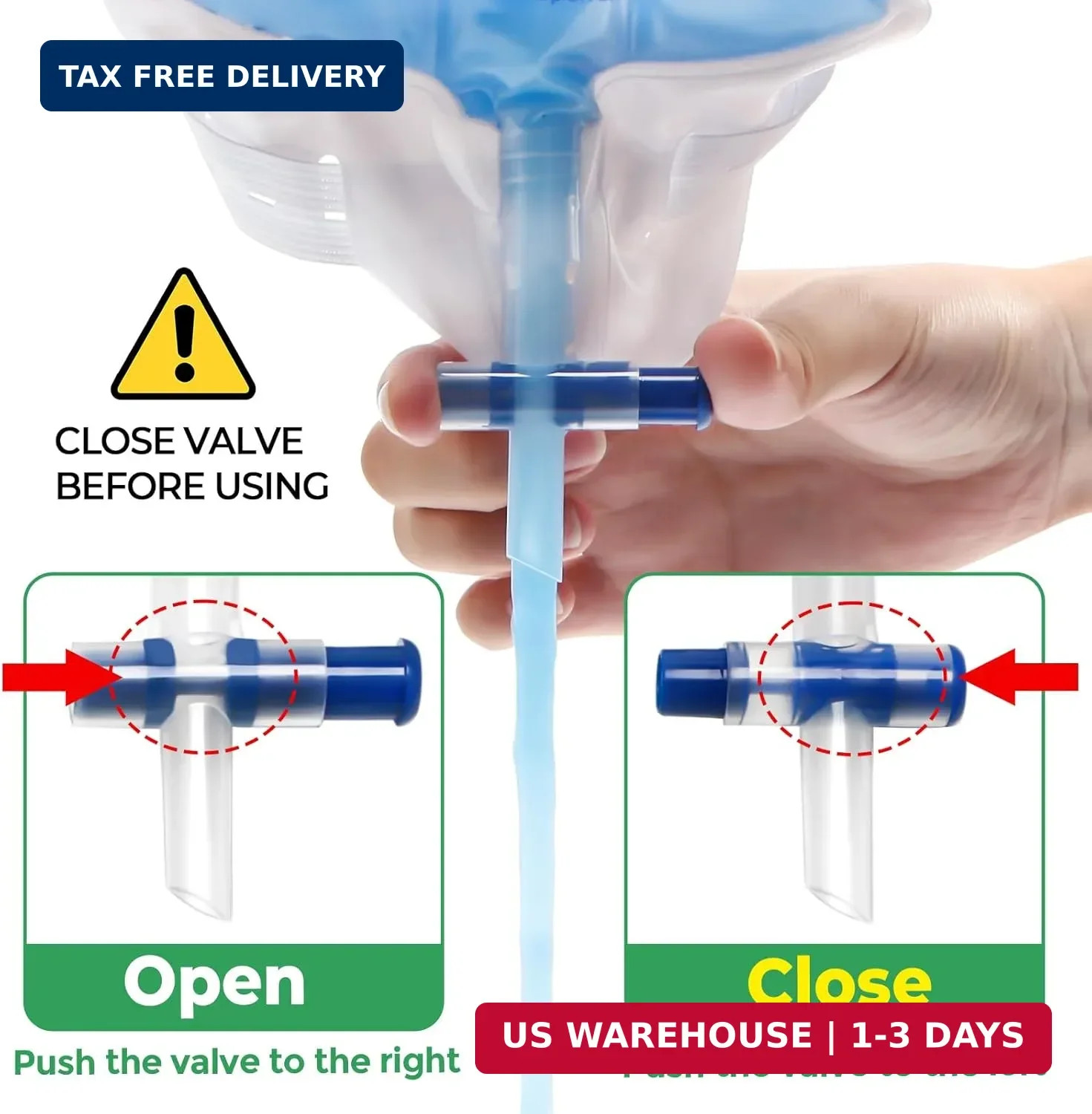 Foley Catheter Leg Bags for Men with 6 Pack, Catheter Bags 1000ml for Men, Urine