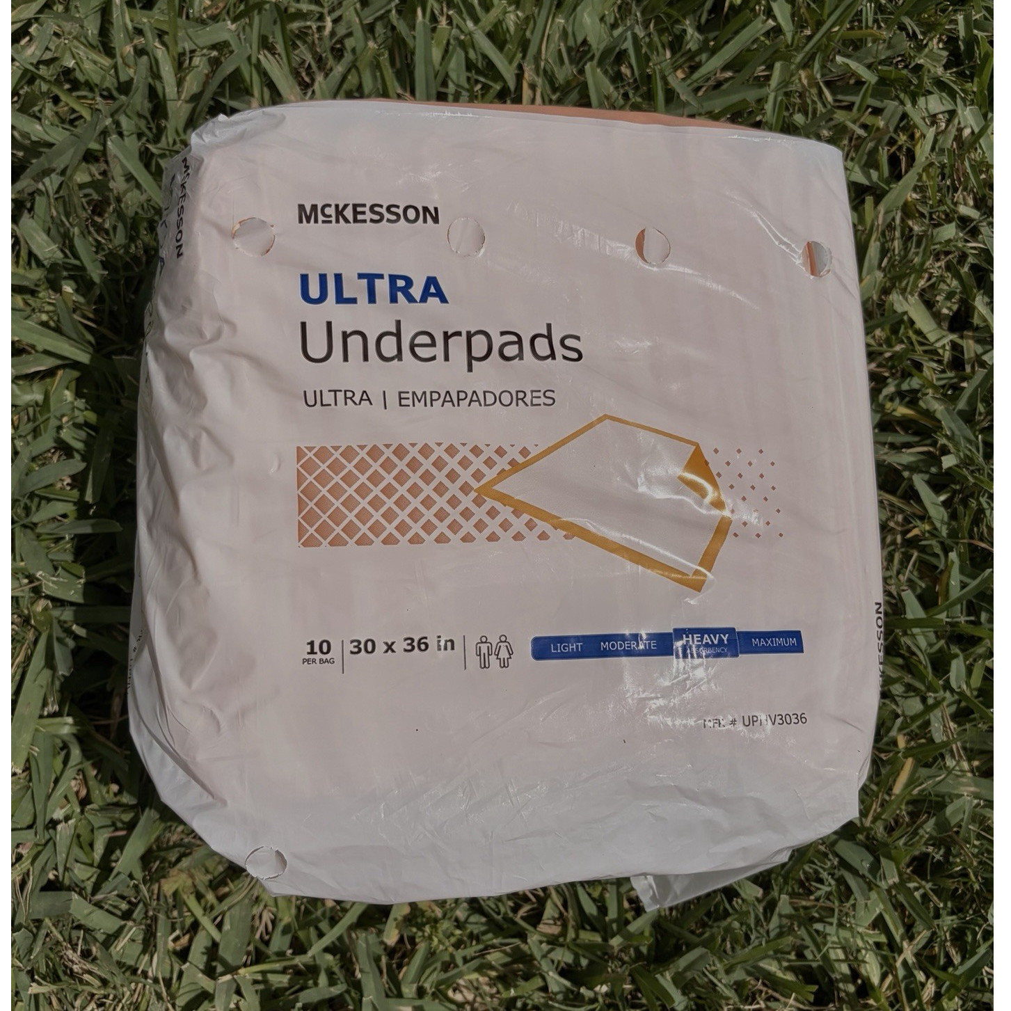 McKesson Ultra Underpads Heavy Absorbency 30x36in 10 Pack Disposable White