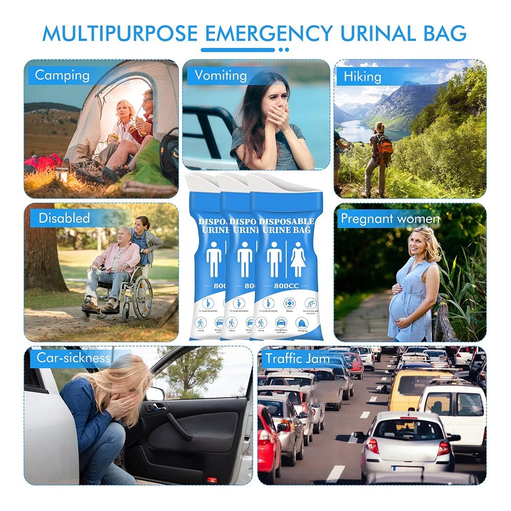 Disposable Urine Bag,24 PCS Pee Bags for Travel for Women/Men, 800ML5315