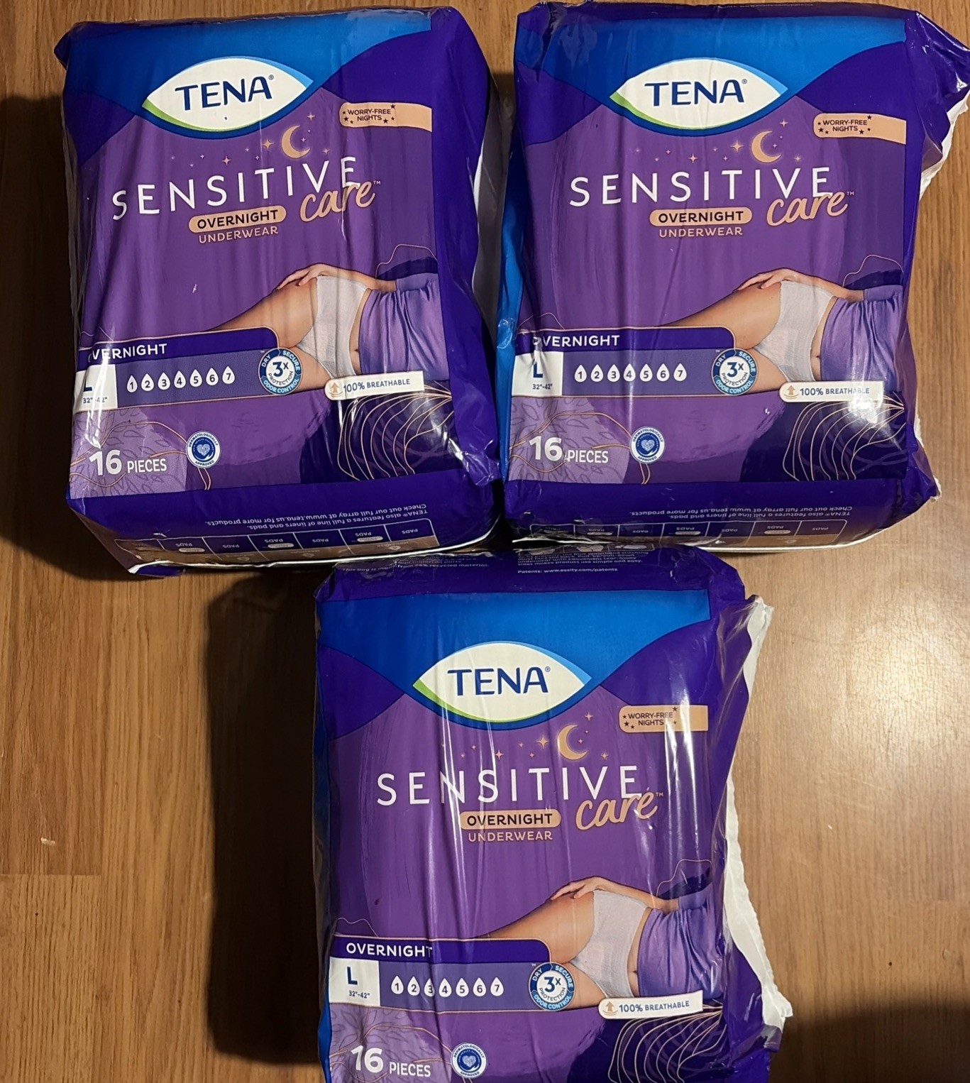 TENA Incontinence Underwear Women Overnight Sensitive Care Large – 42 Count