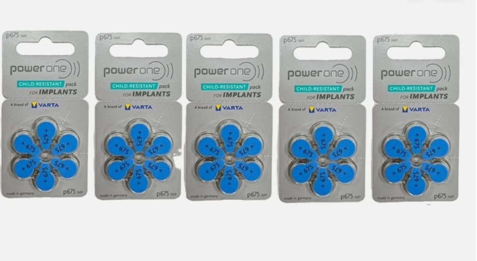 Powerone Implant Plus p675 iMP Size 675 Zinc-Air Hearing Aid Batteries 120 Pack