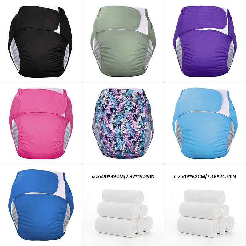 Adult Diapers Pant Washable Reusable Elderly Cloth Leak Proof Diapers Panties.