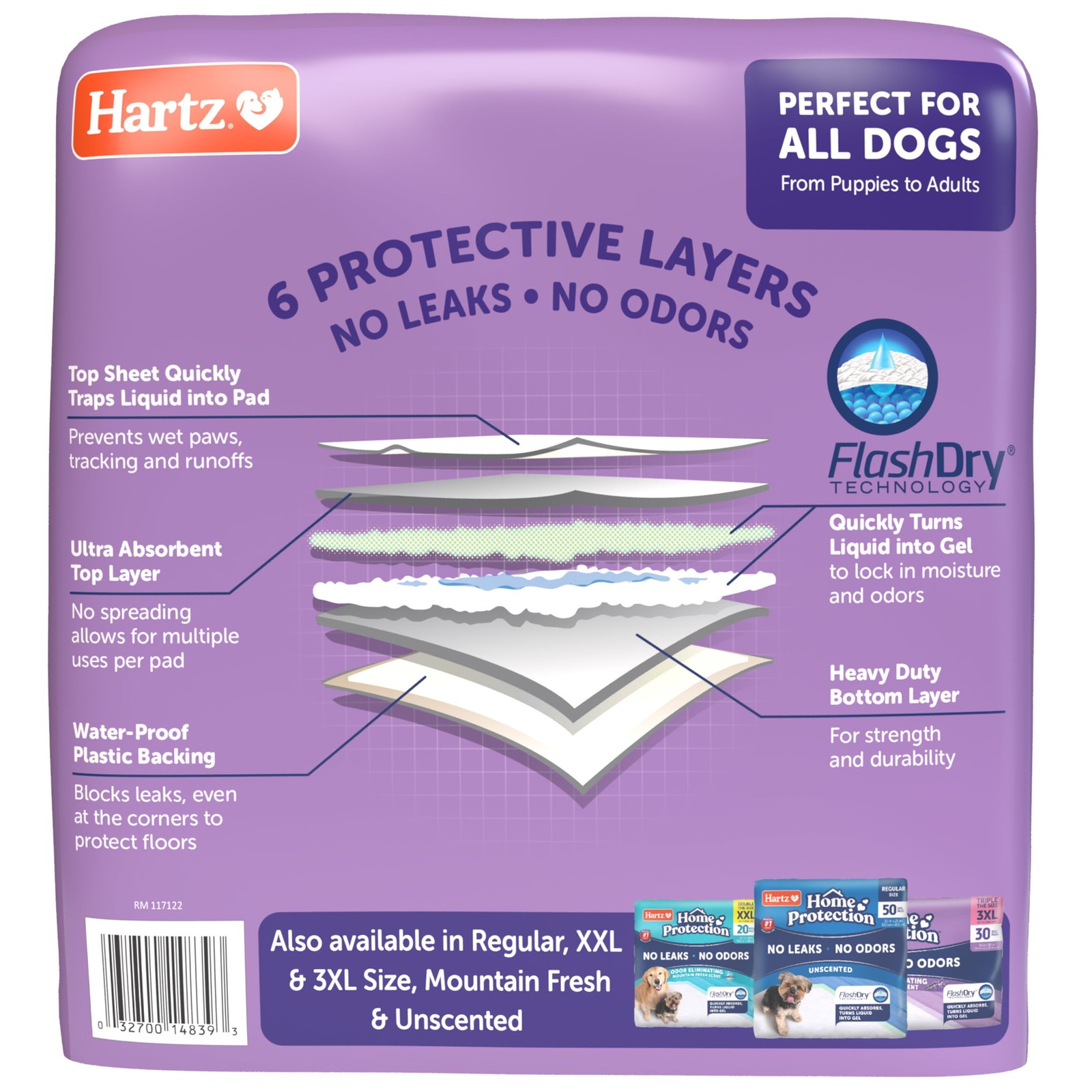 (3 pack Home Protection Super Absorbent Odor Eliminating Lavender Scented No