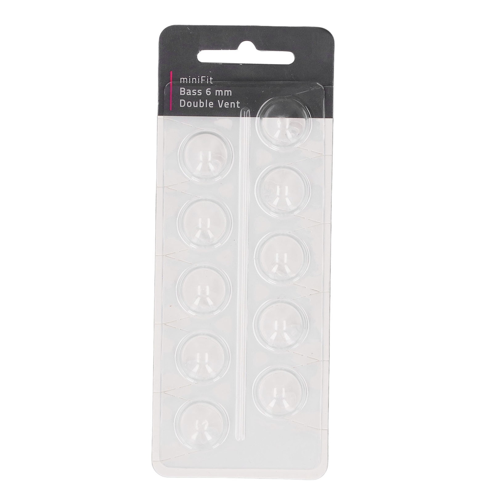 10pcs Double Vent Bass Domes For MiniFit Comfortable Soft Silicone NEW