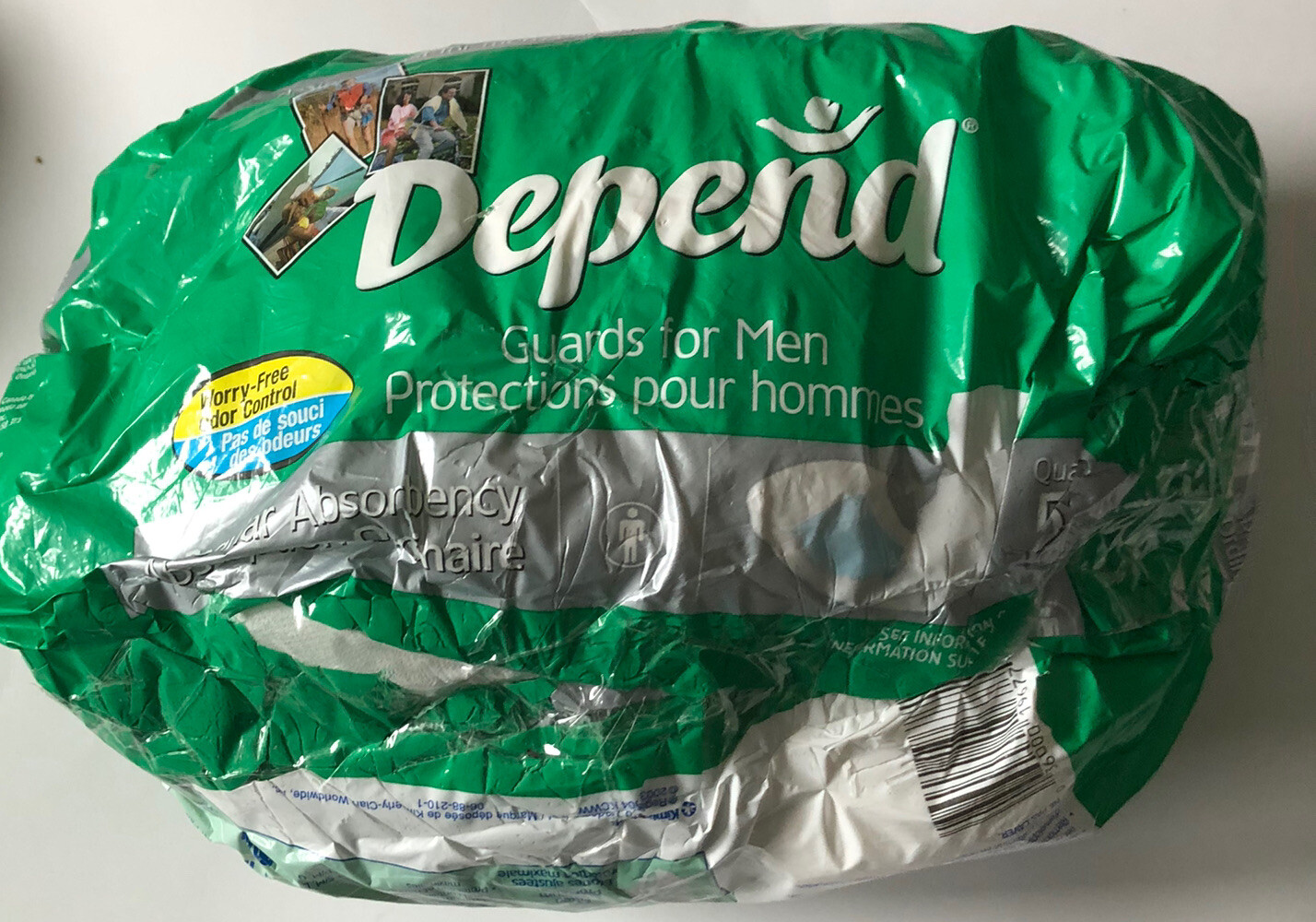 Depends Mens 1 Size Fits All Regular Absorbancy Incontinence Aid Open Pkg Of 20