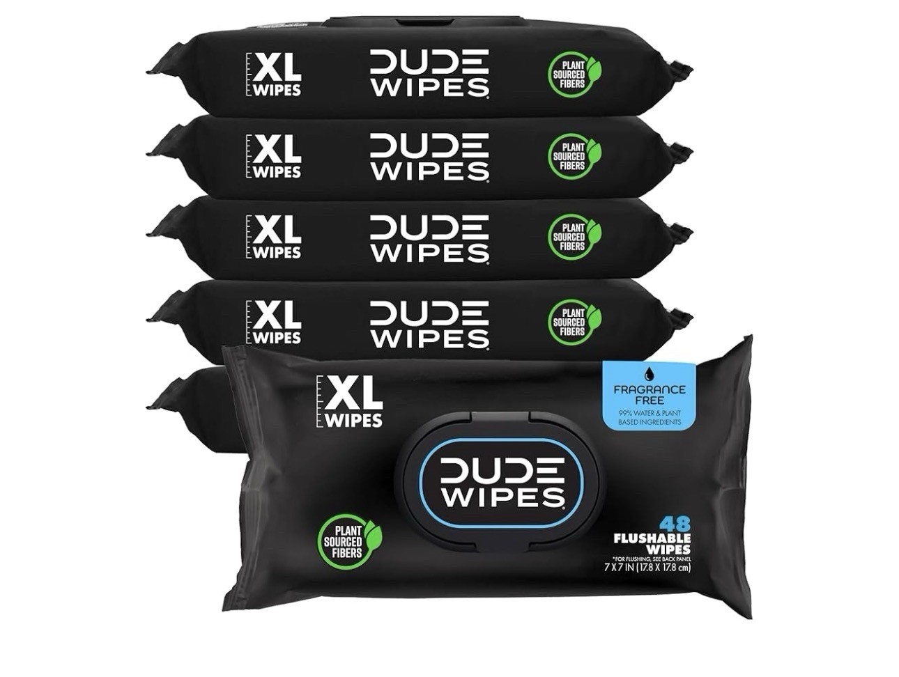 Dude Wipes Flushable Wipes 6-Pack 288 Ct Herbal Relief XL Witch Hazel Toilet Pap