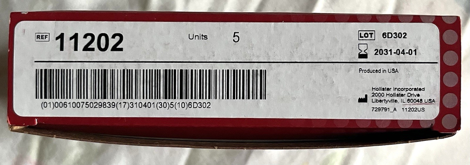 5 Hollister 11202 New Image 2-Pc Barriers 1¾” Flange 1¼” Cut-to-Fit Exp4/1/2031