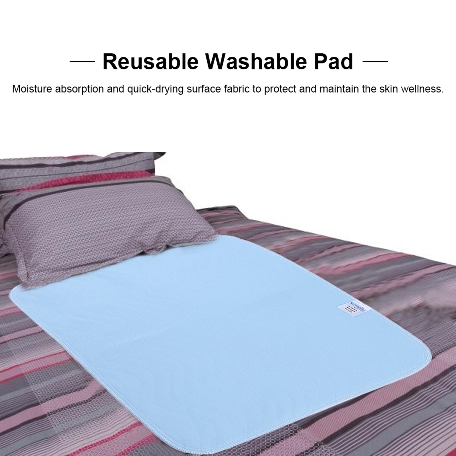 17.7×23.6in 6pcs Reusable Adult Bed Pads Incontinence Washable An Absorbent Pad
