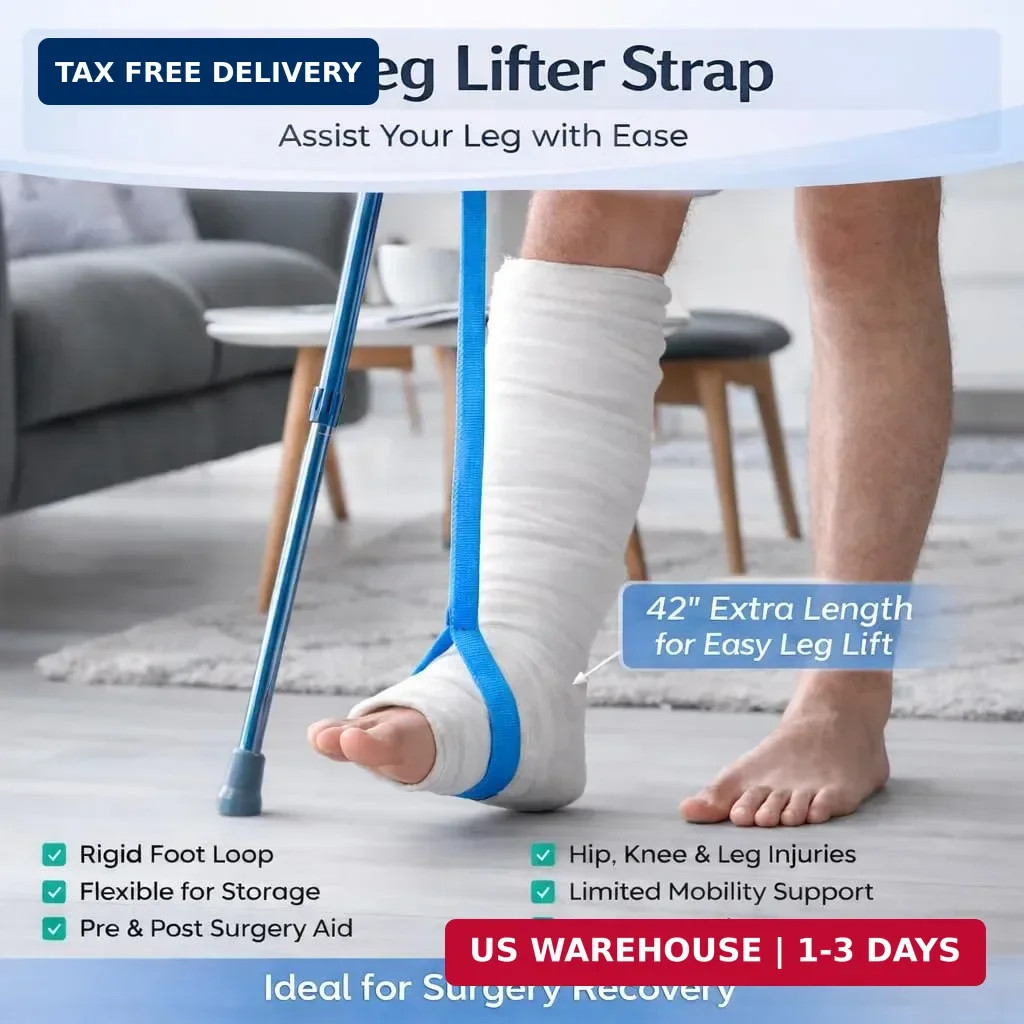 Sock Aid Kit for Seniors – Sock Puller, Leg Lifter Strap & Car Door Handle, Easy