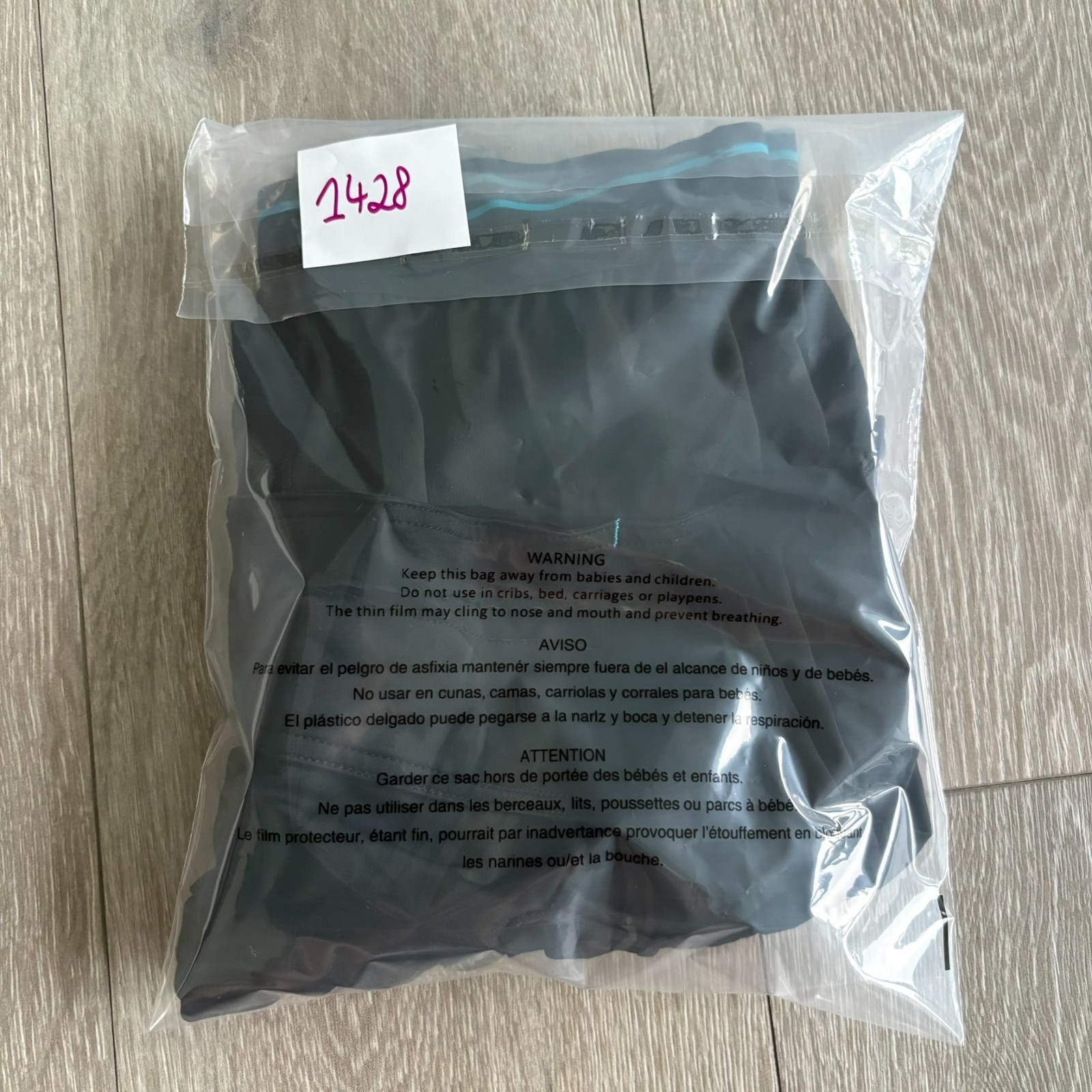 CathWear Unisex Black Catheter Leg Bag Underwear Discreet Support Shorts Size L