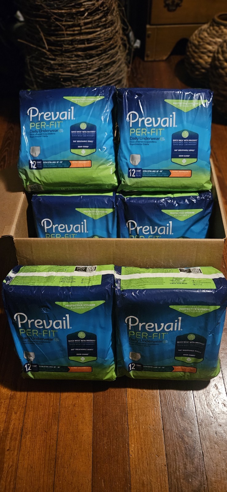 Prevail Adult Daily Disposable Underwear XXL Maximum Absorbency 72 Count