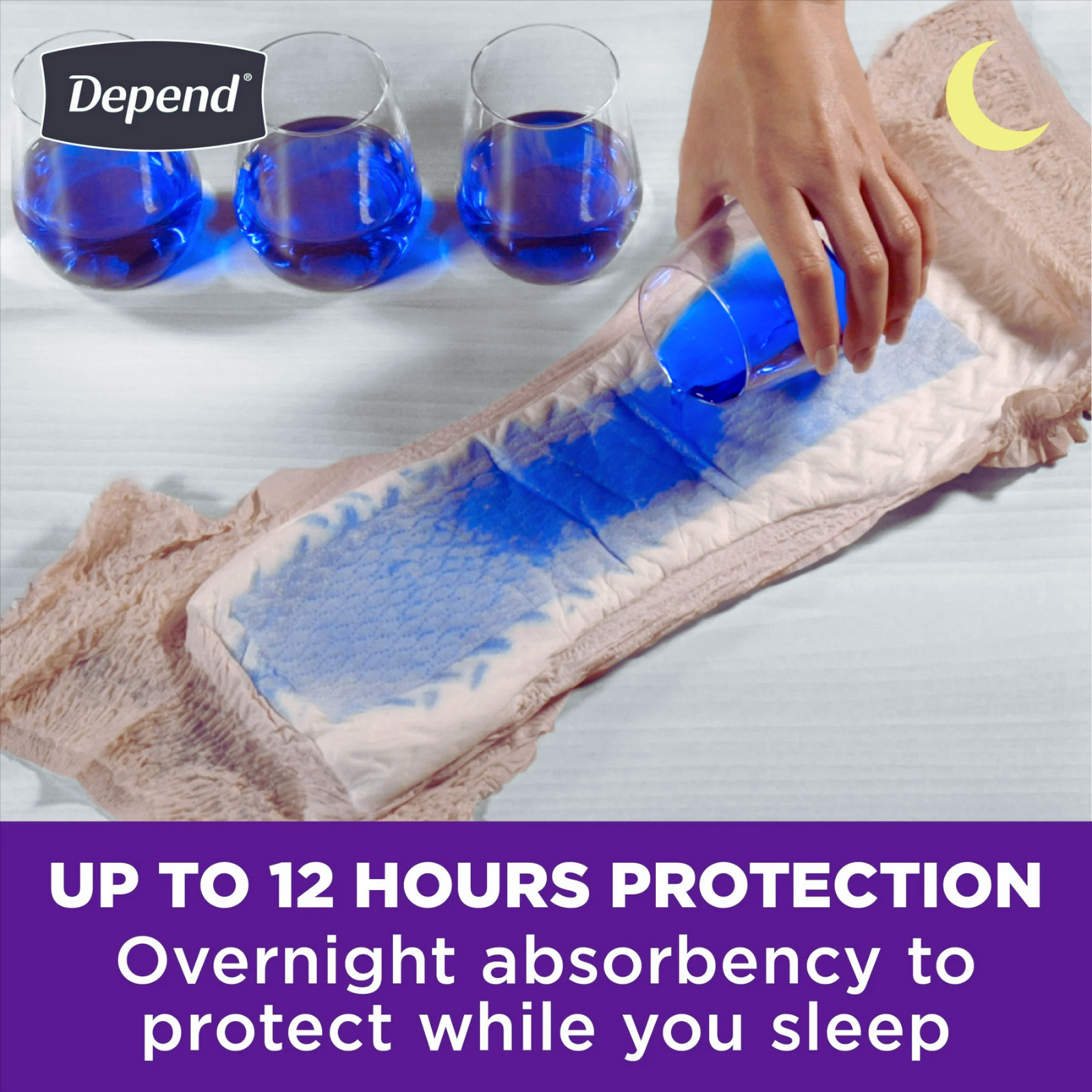 Depend Women’s Night Defense Underwear – Large L – 22 Count – Leak Protection