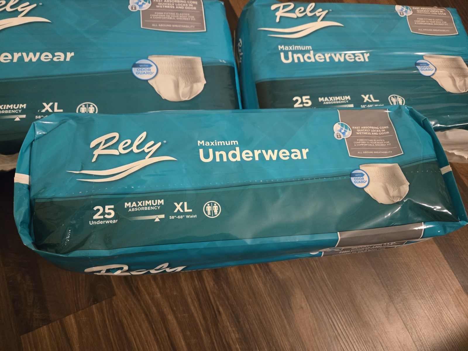Rely Maximum Underwear Adult Size XL – Lot of 3 Packs