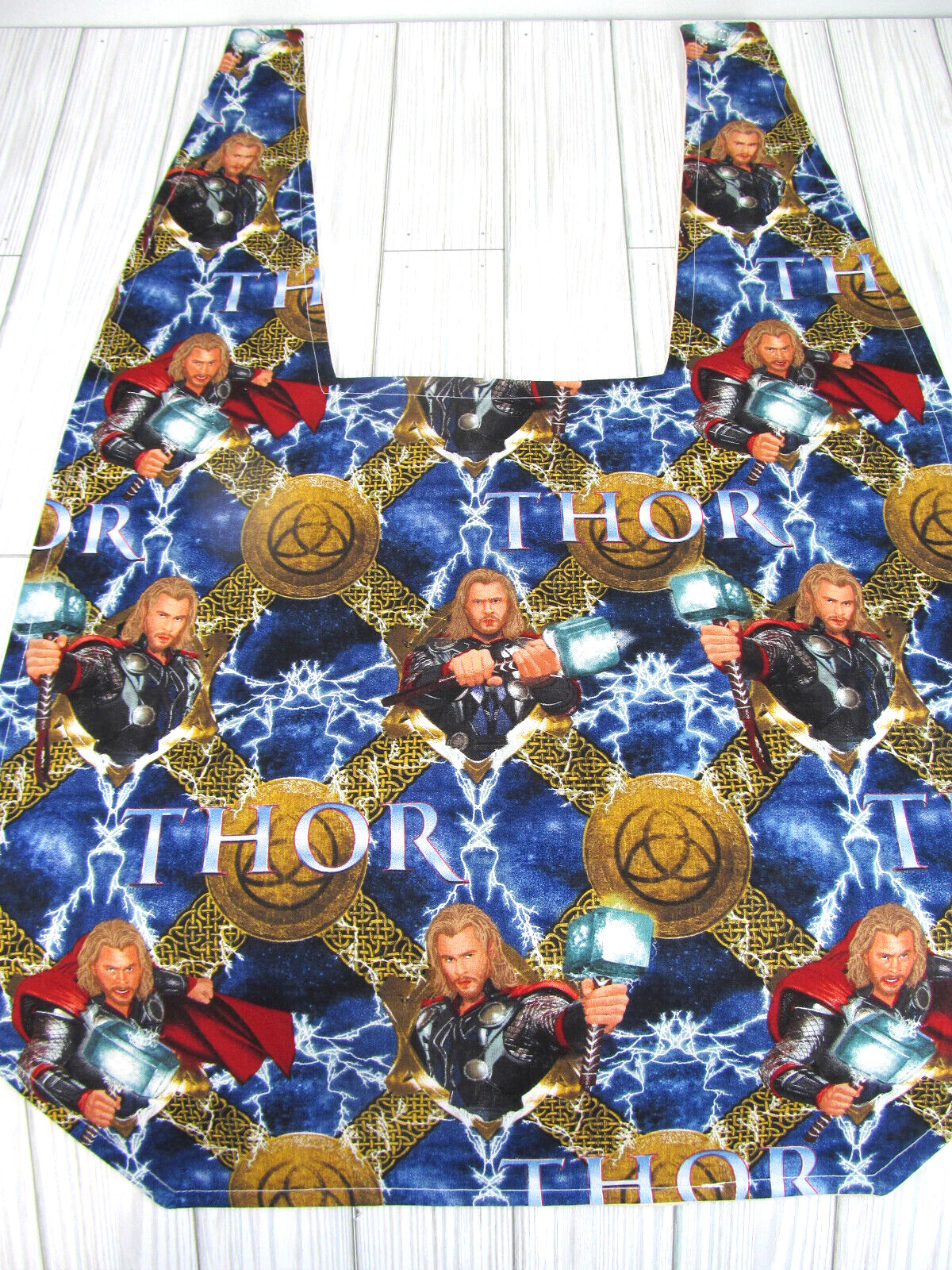 Large Adult Bib Special Needs Shirt Protector Fun Thor Fabric Gag Gift Flannel L