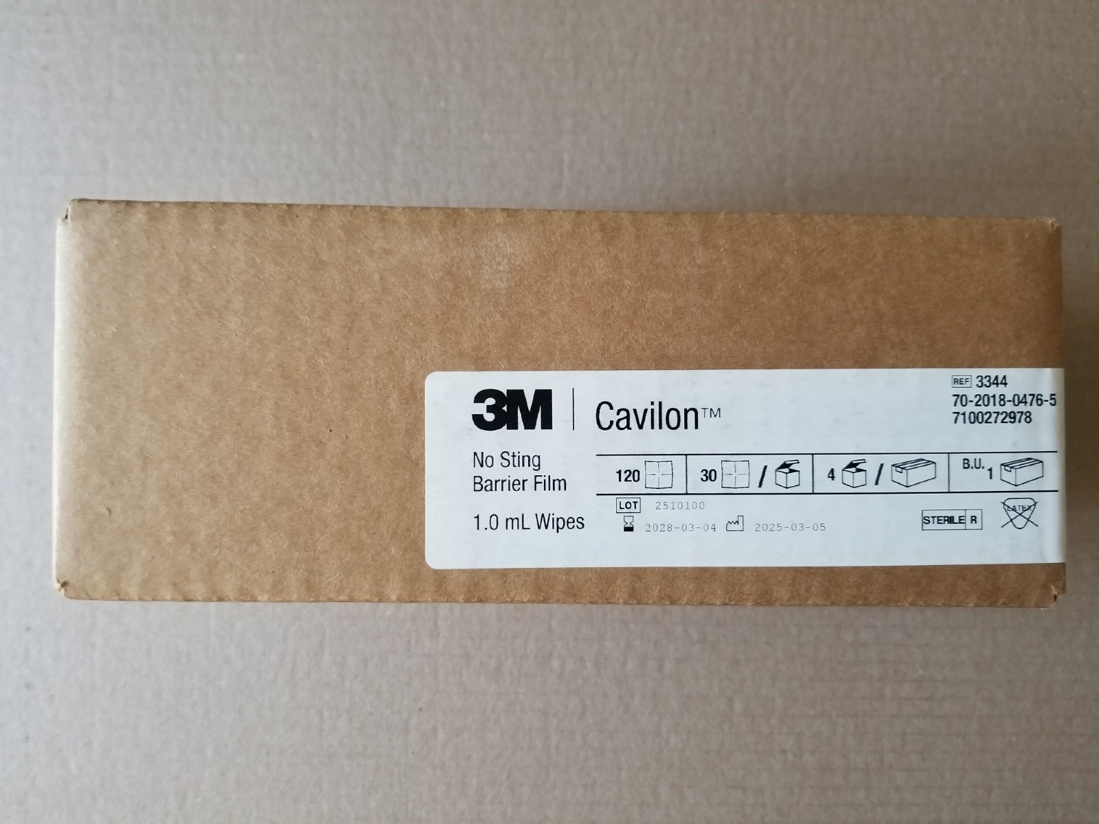 3M Cavilon No Sting Skin Barrier Film 1 mL Sterile 3344 30ct – One Case