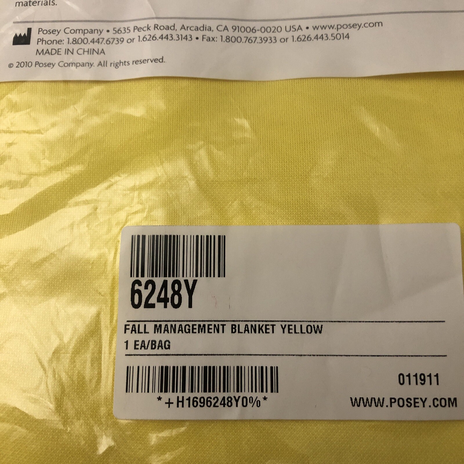 Posey Fall Management Fleece Blanket Yellow 6248y 30×49 New in package